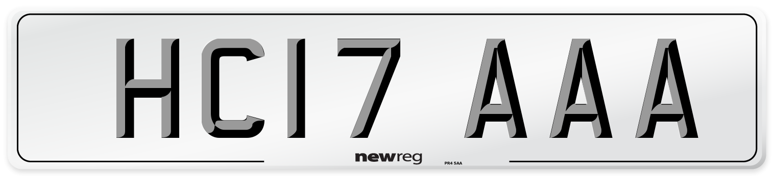 HC17 AAA Number Plate from New Reg